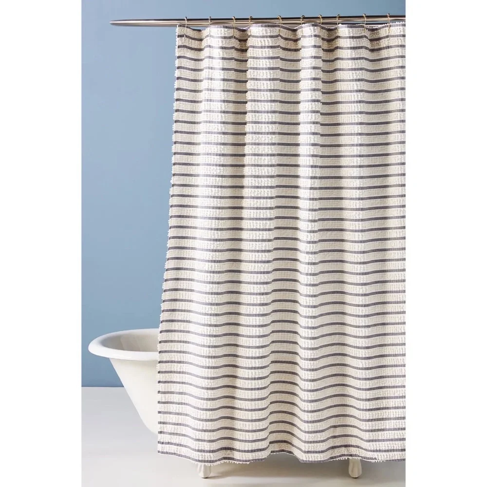 Anthropologie Woven Colby Shower Curtain
